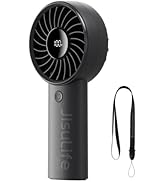 JISULIFE Handheld Portable Fan with Powerful Motor,LED Display,5000mAh Battery,5 Wind Speeds,Lany...