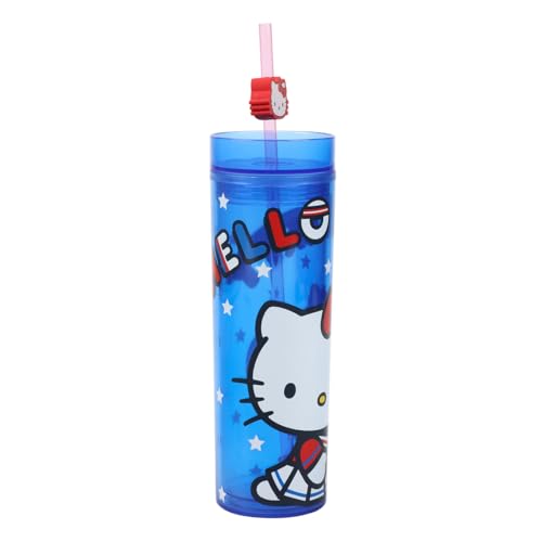 Gobelet Hello Kitty en plastique bleu avec paille le cadeau idéal - 5