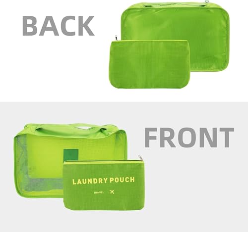 Image of Travel Organizer, Packing Cubes for Travel, Travel Essentials, Toiletry Bag, Packing Bags for Clothes, Travel Organizer for Women, Travel Pouch, Travel Organizer (GREEN)