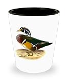 Generic Wood Duck Shot Glass, 1.5 ounce shot glass, Duck Shot Glasses for Duck lover Men Birthday gift ideas Fathers Day, White