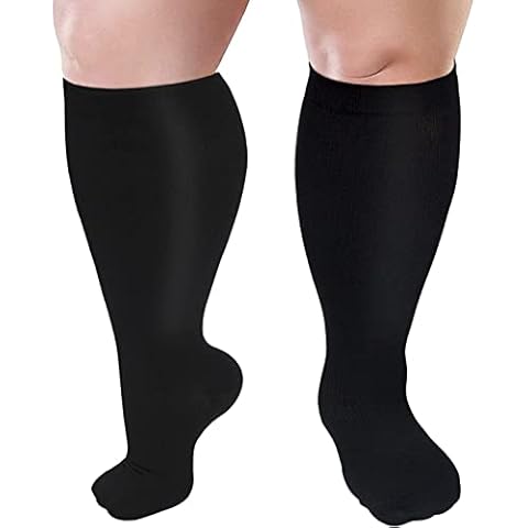 ACTINPUT Compression Socks for Women Men Wide Calf Flight Socks Knee High Compression Stocking Best for Flying, Pregnancy, Running, Nurses,Travel Cover