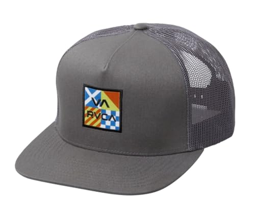 Image of RVCA Men's Trucker Hat, Adjustable Snapback Cap for Streetwear & Skating, Lightweight Breathable All-Day Comfort