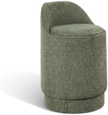 LumiSource Marla Contemporary 18" Upholstered Vanity Stool with S...