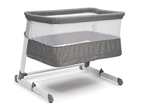 Simmons Kids Room2Grow Newborn Bedside Bassinet to Infant Sleeper - Height Adjustable Portable