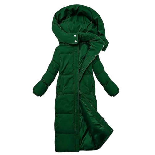 FPMLUXLL Puffer Jacket Womens Long Quilted Hooded Winter Coats with Pockets - image 7