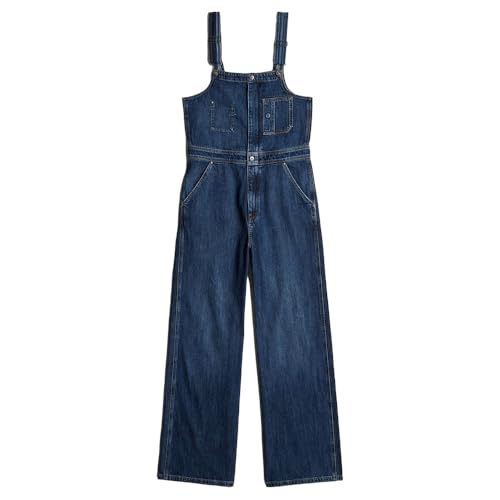 Dungaree G-STAR Straight Leg Zip de mujer en denim negro regular 3