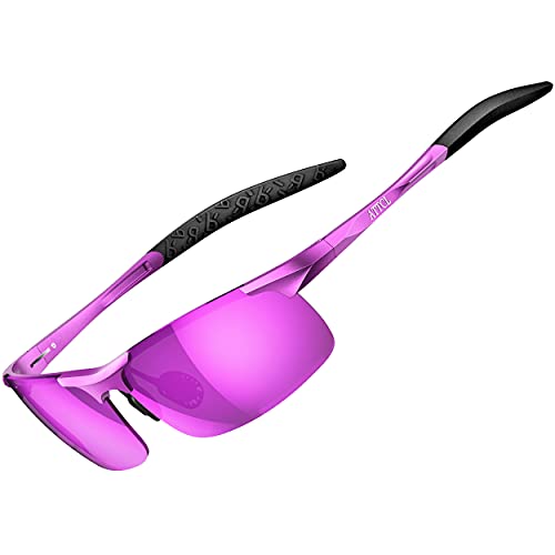 ATTCL Polarized Sunglasses Men Sports: UV Protection Anti Glare Wrap Around Lightweight Metal Driving Fishing Golf Running