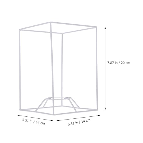 Image of NOLITOY Metal Lampshade Frame,Square DIY Ceiling Light Bracket Lamp Shade Frame Light Bulb Guard Chandelier Lampshade Accessory for Bedroom Room