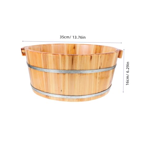 Cubeta Spa de Pies de Madera Portátil para Remojo miniatura 2