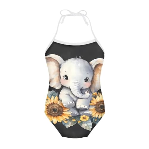 Image of ELEQIN Swimwear Swimsuit One Piece Girls Bathing Suit Animal Pattern 1-10 Years
