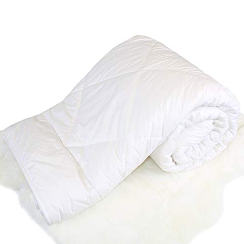 Image of Woolino Premium Australian Wool Duvet Insert Bed Comforter, Mid-Weight Wool Comforter, Washable, Twin