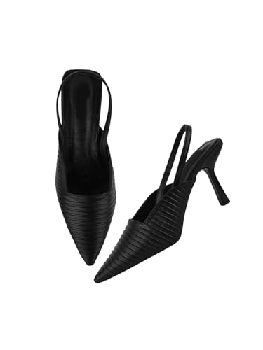 Image of SilverArrow Chunky Heel Bellies Women's Fashion Pointed Stiletto Heel Pump Shoes for Party and Formal Occasions