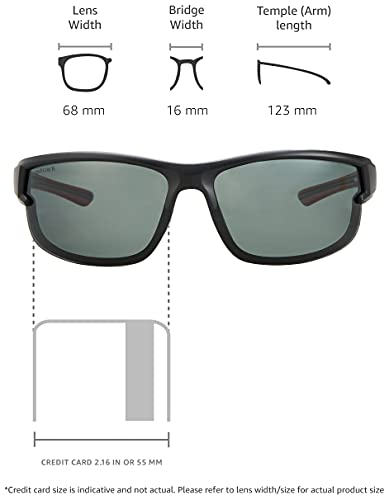 Fastrack Men's Polarization Green Lens Sporty Sunglasses,Large - Image 3