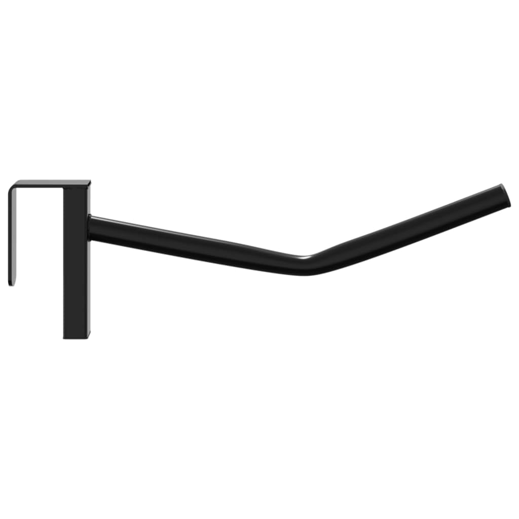 vidaXL Soporte Montura Brazo portátil con Gancho Brida Hierro Negro, bastidores de sillas de Montar, sillero, Soporte de Silla de Montar portátil