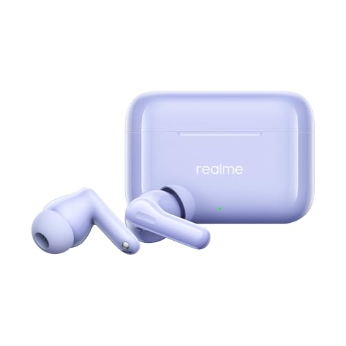 Image of realme Buds T200 True Wireless Earbuds with Hi-Res Audio, 12.4mm Dynamic Bass Drivers, 32 dB ANC, Quad Mic, 45ms Latency, Upto 50 Hrs Playback, Fast Charge, IP55 Rated, BT 5.4 (Dreamy Purple)