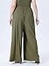 CIDER Women’s Plus Size Fashion Wide Leg Pants Palazzo Flowy Elastic Waist Pants with Pockets Green