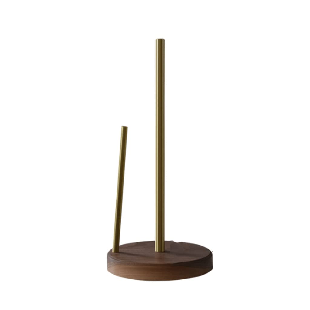 Servilletero de mesa con base de madera maciza para organizar rollos de cocina