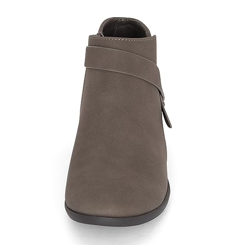 MIRAGE ~ Women's Pointed Toe Low Stacked Heel Side Zipper Ankle Booties - Image 5