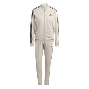 adidas Women’s Essentials 3-Stripes Track Suit Pants, Wonder Beige/Black, 3XL