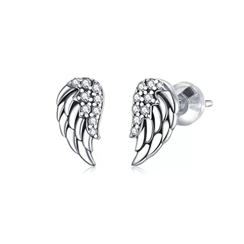 Boucles d'oreilles ailes argent sterling femme bijoux fins brillants