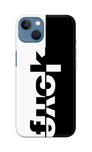 Image of PRINTFIDAA One Words Fukc Love Creative Art Innovative Wonderfull Printed Designer Hard Case for Apple iPhone 13, A2633, A2482, A2631, A2634, A2635 Back Cover -(e) RPM1003