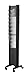 PaperFlow EPI Double-Sided Mobile Literature Display Rack, 16 Pockets, Letter Size, 66 x 11.8 x 15.17 Inches, Black (276N.01)