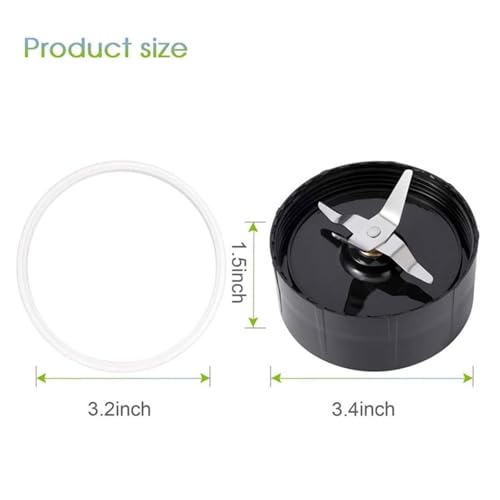 Cuchilla cruzada de acero inoxidable compatible con Magic Bullet MB1001 4