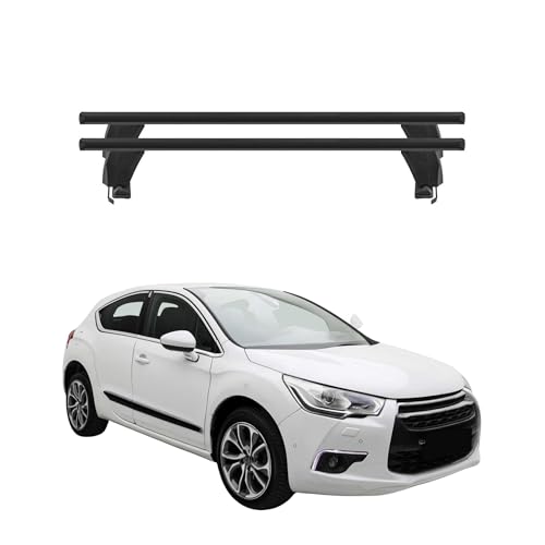 Menabo - Portabicicletas para techo (2 piezas, aluminio, compatible con Citroen DS4 2011-2015), color negro