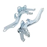 HEROFFIX 1 Paar Motorhaubenscharniere für Toyota Sienna 2011-2020 Fronthaubenhalterung Nr. 5341008020/5342008020 Silberfarbenes Eisen