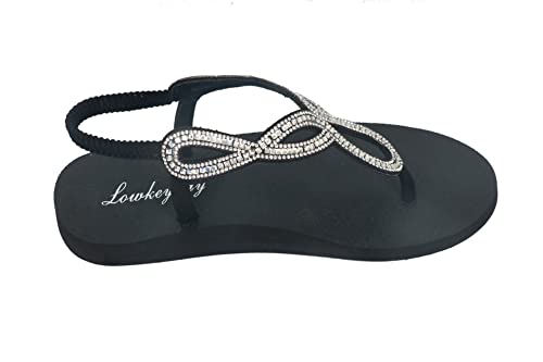 Image of Lowkeyray Women's Summer Sandals womens Flat Sandals Whith Sequins