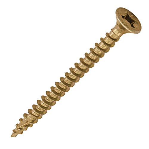Image of TIMCO C2 Strong-Fix Multi-Purpose Premium Countersunk Gold Woodscrews - 4.0 x 50 - Box of 200