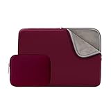RAINYEAR 15.6 Inch Laptop Sleeve Case Soft Fluffy Lining Zipper Padded Cover Carrying Bag with Acces
