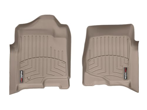 WeatherTech Custom Fit FloorLiners for Escalade, Escalade EXT, Silverado 2500HD/3500HD, Suburban, Sierra - 1st Row (450661), Tan