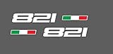 ducati monster 821 aufkleber  2 Aufkleber Ducati Monster Hypermotard für Heck 821 - Weiß