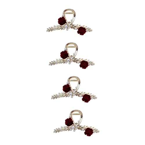 Clips cheveux floral anti-glisse : pince à griffes et épingles perles pour un maintien durable