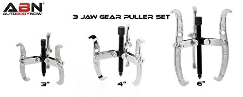 Abn 3-Jaw Gear Puller Set – 3In, 4In, And 6In Removal Tool Kit For Slide Gears, Pulley, And Flywheel #TOP2