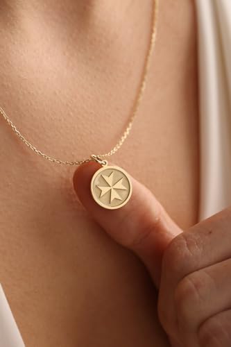 Pendentif croix de Malte collier en argent le cadeau d'anniversaire