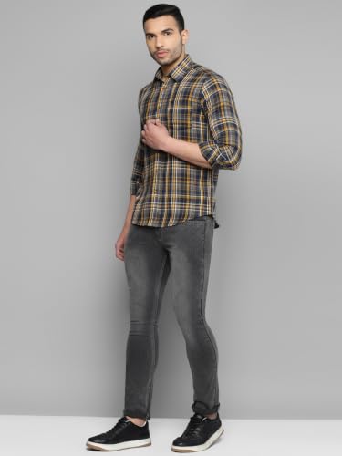 Image of Allen Cooper Slim Mid Rise Stretchable Denim Jeans for Men