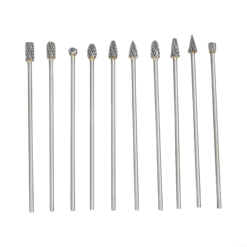 Set de 10 fresas rotativas de carburo sólido 3x6x100mm miniatura 5