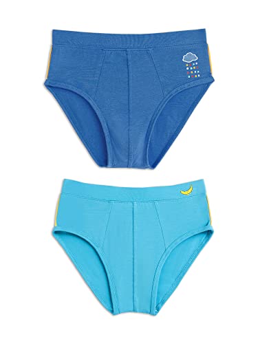 Image of XY Life Scribbles Modal Briefs for Boys, Relaxed Fit, Solid