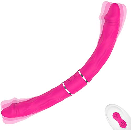 Doble C�nsoladore V�brador para Mujer Lesbiana Parejas, C�nsoladore Vibrad�res stimul�cion �litoris Pnto G, Doble Motor Sili�ona con 9 Modos de vibra�i�n, Impermeable, Carga USB