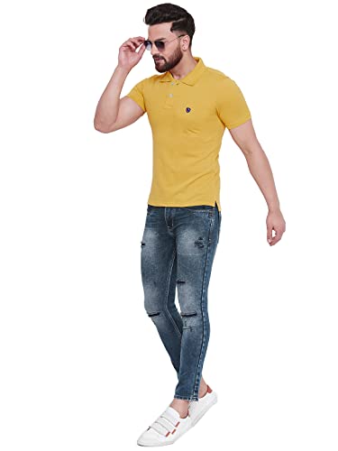 Image of Men's Casual Cotton Polo Tshirt (N1002-AIRFORCE mp)