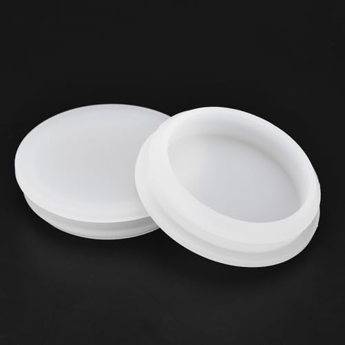 Image of MECCANIXITY 2pcs Silicone Snap in Locking Hole Plugs,50.6mm /2 Inch Mounting Diameter Narrow Groove Width 5mm Panel Seal Cover Round for Kitchen Bulkheads Waterproof Sealing Plugs Clear