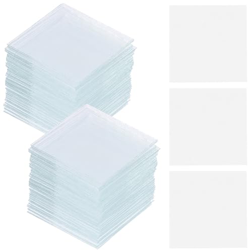 HEATSHAKING 1000pcs 18x18mm Square Glass Coverslips for Microscope – High Transparency Pre-Cleaned Cover Glass Slides for Laboratory Sample Preparation and Scientific Research