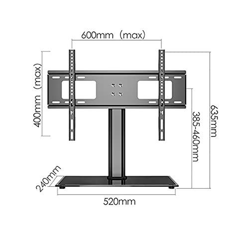 Support TV de table universel hauteur réglable base en verre - 3
