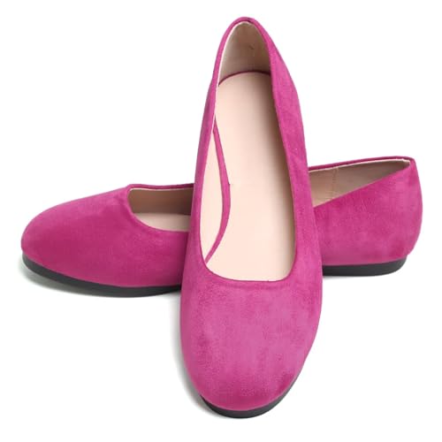 Image of Dear Time Women's Flats Comfortable Slip On Ballet Flats Soft Solid Casual Shoes
