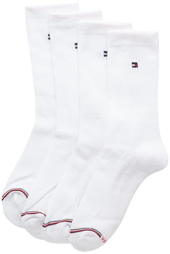 Image of Tommy Hilfiger Womens Crew Socks - 4 Pack Cushioned Crew Socks with Arch Support, Soft Athletic Socks for Women