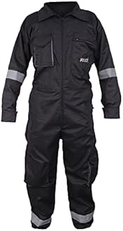 Men's Coveralls Boiler suit Overalls for Warehouse Garages Workers Heavy Duty Grey - Black - Blue