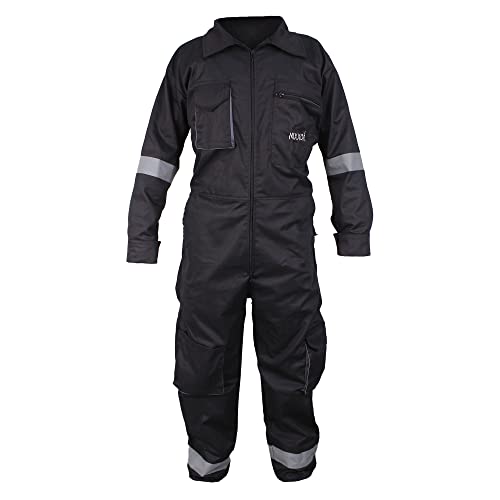 Men's Coveralls Boiler suit Overalls for Warehouse Garages Workers Heavy Duty Grey - Black - Blue