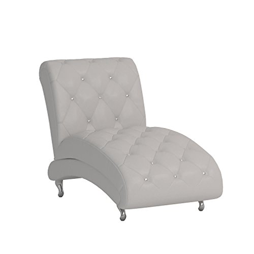 image for Baxton Studio Pease Contemporary Faux Leather Upholstered Crystal Butt